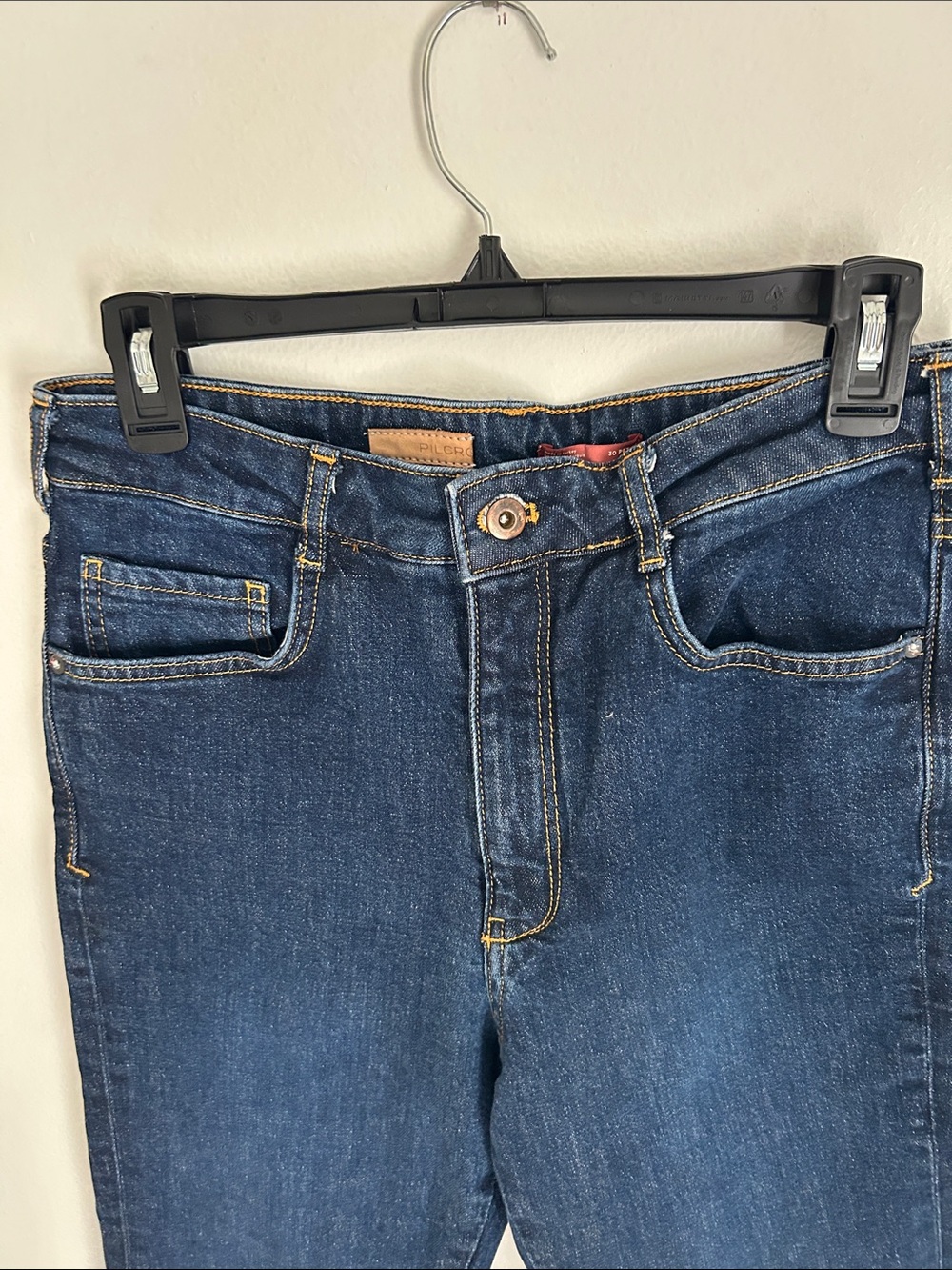Pilcro Dark Blue Straight-Leg Jeans - Picture 8 of 13